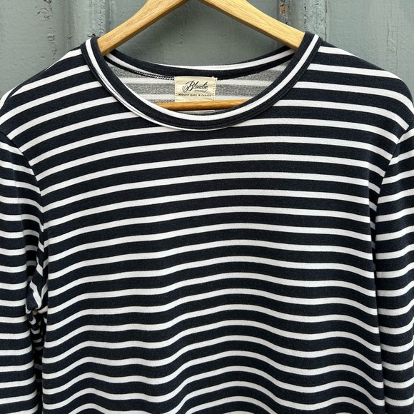 Blondie Apparel Navy Striped Hillside Sweater, Large - Picture 6 of 7